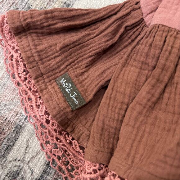 Matilda Jane Veda Dress Size 8 - Pink & Brown - Boho - Picture 7 of 7